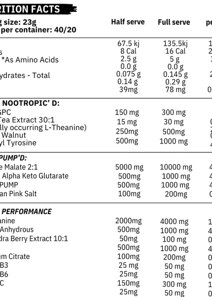 RVNGE High Pump Caffeine Free Pre (PUMPAPPLE)