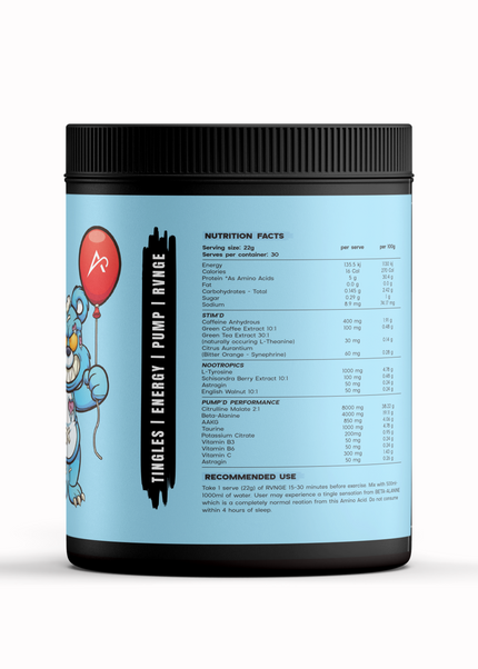 ASCEND Performance RVNGE High Stimulant Pre-Workout 30 Full Serves